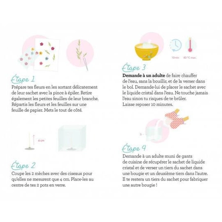 Auzou Zestaw do zrobienia kwiatowych świeczników 83679