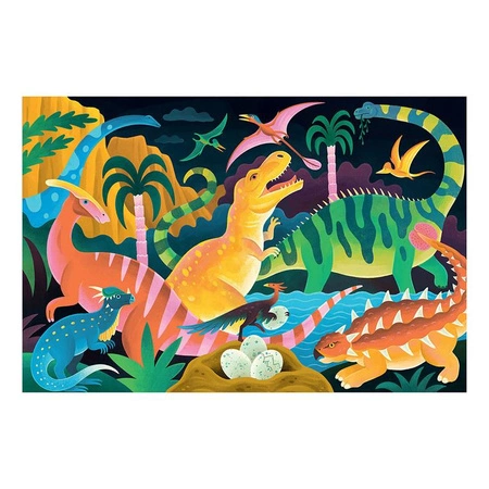 Mudpuppy Puzzle świecące w ciemności Park dinozaurów 100 elementów 5+