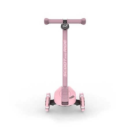 SCOOTANDRIDE Highwaykick 3S Hulajnoga z systemem sterowania 2w1 i kółkami LED składana 3+ Rose