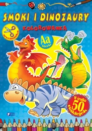 Smoki i dinozaury kolorowanka
