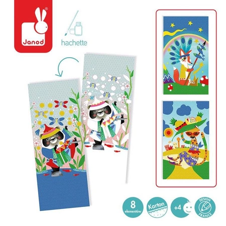 Zestaw artystyczny Kreatywny piasek Podróż dookoła świata 4+, Janod