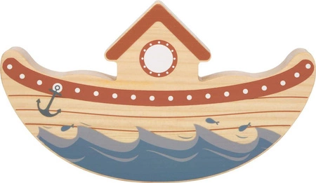 Klocki drewniane Balansujący statek Safari 12229-Small Foot, gry zręcznościowe dla dzieci