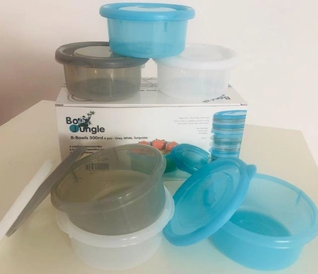 B-Pojemniki 300 ml ( 6 sztuk) blue-white-grey