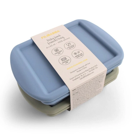 Filibabba Silikonowy pojemnik do mrożenia posiłków 2pack Ocean Mix