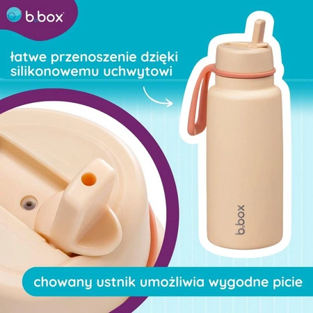 Butelka termiczna ze składanym ustnikiem – termos ze stali nierdzewnej 1l Melon Mist b.box