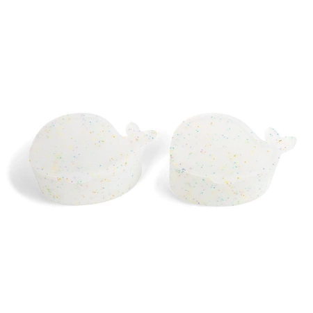 Filibabba Zestaw 2 silikonowych mini pudełek na przekąski Wieloryb Christian Confetti