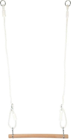 Drewniana huśtawka deska, drążek i koła gimnastyczne 3w1 11908-Small Foot, zabawy w plenerze