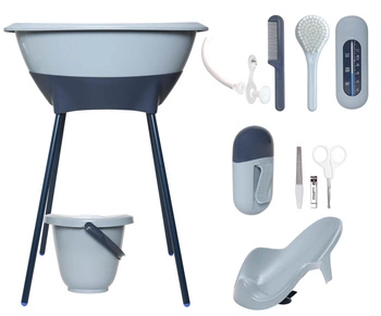 Zestaw kąpielowy 8 elem. LUMA Iron Blue