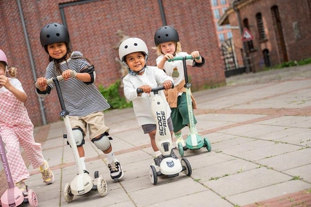 SCOOTANDRIDE Highwaykick 3S Hulajnoga z systemem sterowania 2w1 i kółkami LED składana 3+ Ash