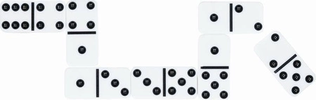 Klasyczne domino białe 56660-Goki, gry logiczne