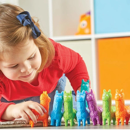 Figurki do Nauki Liter i Poznawania Kolorów, Lamy, Zestaw 13 szt. - Snap & Learn