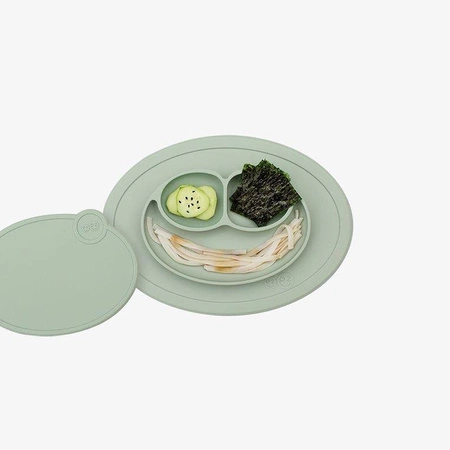 EZPZ Silikonowa pokrywka do małego talerzyka Mini Mat pastelowa zieleń