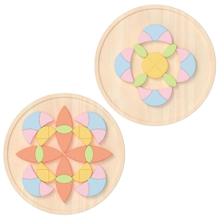 CLASSIC WORLD Pastelowa Mandala Układanka Montessori Mozaika Kwiaty