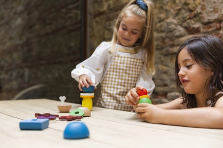 Lekkid, drewniane magnetyczne klocki konstrukcyjne- Jedzenie