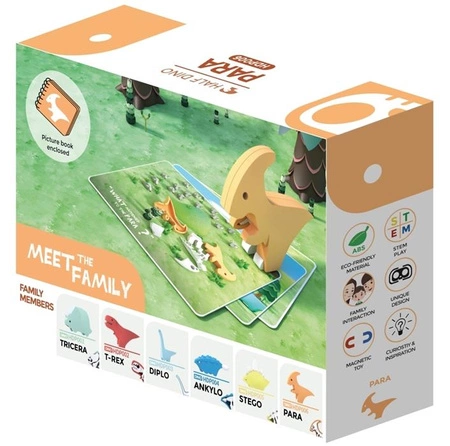 Halftoys Magnetyczny Składany Dinozaur Parazaurolof z Książeczką