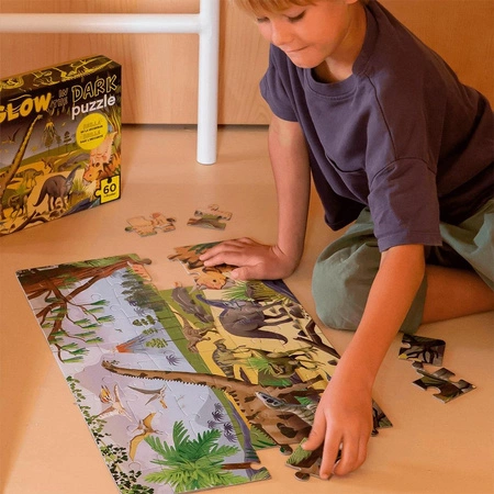 Puzzle świecące w ciemności Apli Kids - Dinozaury 4+