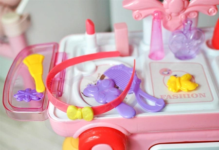 WOOPIE Przenośna Toaletka dla Dziewczynki 2w1 Walizka Bus 36 el.