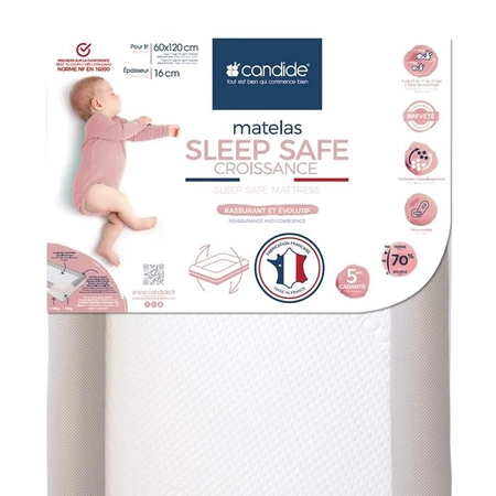 Candide Dwustronny Materac Dziecięcy Sleep Safe 60x120 cm