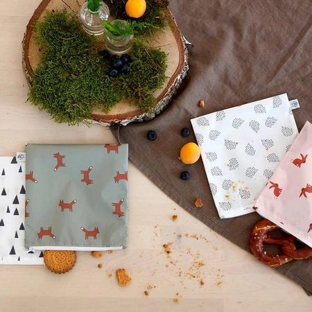 Lassig Zestaw torebek na przekąski Little Forest Lisek