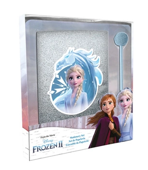 Pamiętnik brokatowy oraz długopis z pom ponem Frozen WD21140