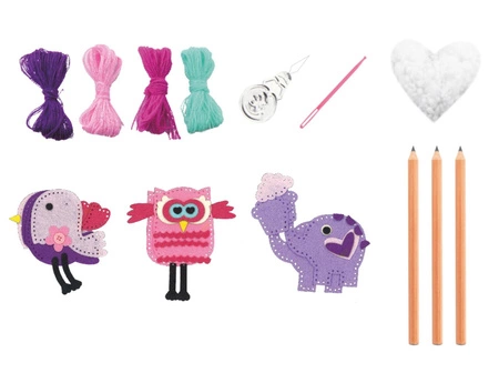 Zestaw artystyczny do szycia Apli Kids - Śmieszne Ołówki
