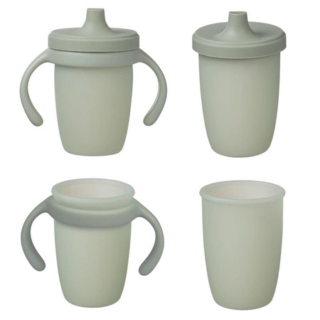 Silikonowy kubek z ustnikiem, szałwiowy, b.box