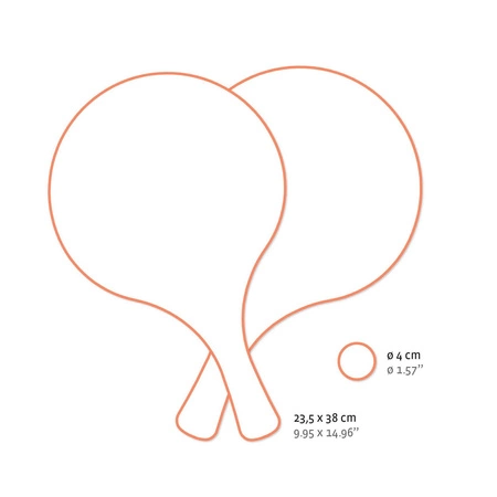 Drewniane paletki do gry OCEAN DJ02081