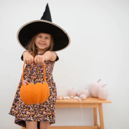 Silikonowe wiaderko Dynia We Might Be Tiny - Dark Peach