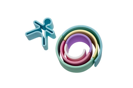 DENA Silikonowa Tęcza Pastel - 6 elementów