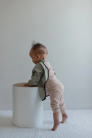 Baby Livia Śliniak z rękawkami Eucaliptus Kogut 304-12