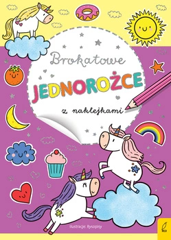 Brokatowe jednorożce z naklejkami