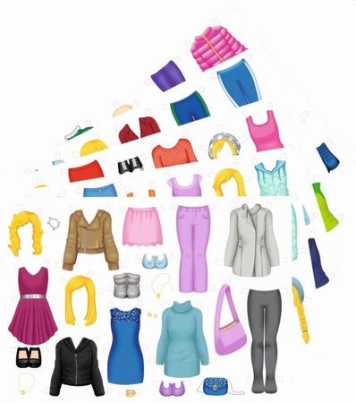 Dziewczynka z papieru do przebierania 58453-Goki, zestawy kreatywne