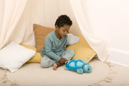 Cloud b® Twinkling Twilight Turtle™ Aqua - Lampka nocna z projekcją świetlną - Żółw niebieski