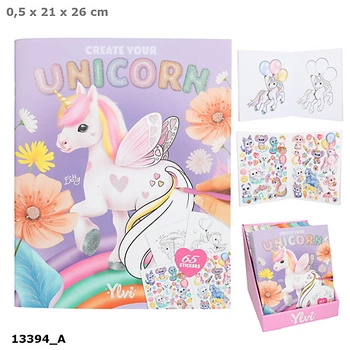 Kolorowanka z naklejkami Jednorożec Ylvi 13394A