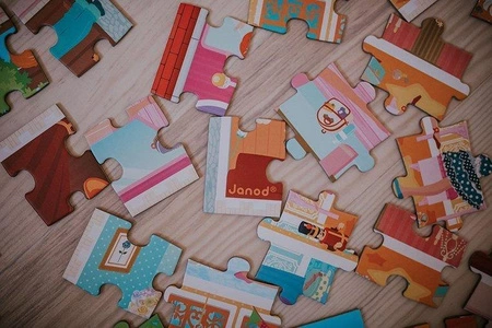 Puzzle w walizce Akademia tańca 100 elementów 6+ Made in France, Janod