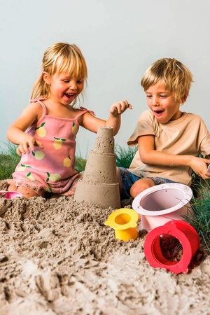 QUUT Zestaw 3 foremek do piasku Wieża Alto Cherry + Banana Pink