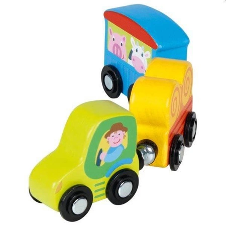 Drewniany pociąg do kolejki Pepes 55862- Goki, kolejki dla dzieci