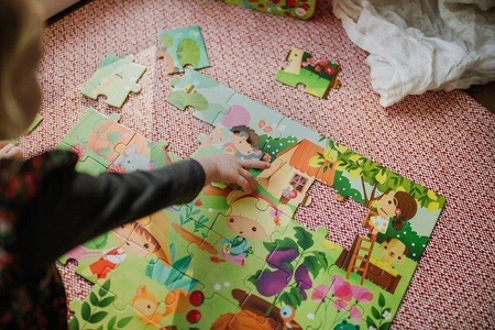 Puzzle w walizce Ogród 36 elementów 4+ Made in France, Janod