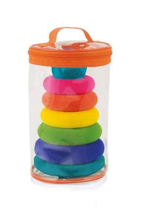 Rubbabu Układanka edukacyjno-sensoryczna piramida z piłką