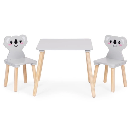 Zestaw mebli dla dzieci stolik + 2 krzesła koala ECOTOYS