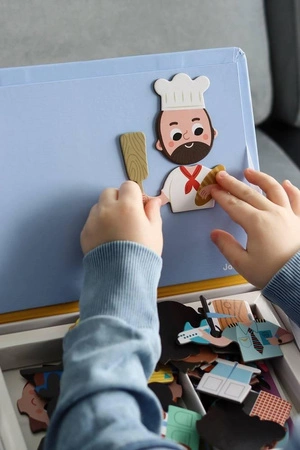 Magnetyczna układanka Zawody Magnetibook, Janod