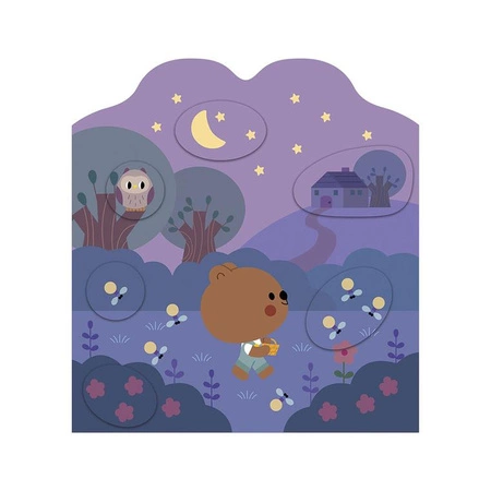 Janod Książeczka do wyklejania z naklejkami Las 18m+