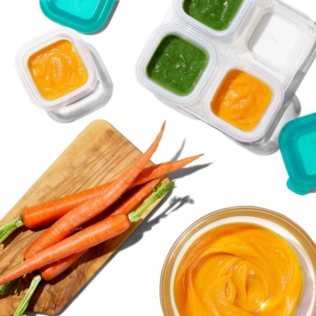 OXO Silikonowe Pojemniki do Zamrażania Żywności Teal 4 szt.