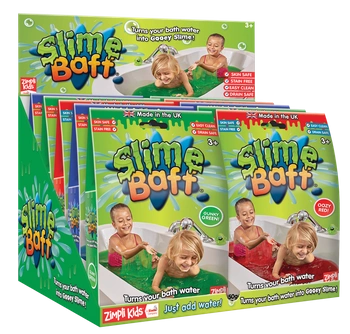 Display 10 szt., zestaw do robienia glutów, Slime Baff, czerwony/niebieski/zielony, 3+, Zimpli Kids
