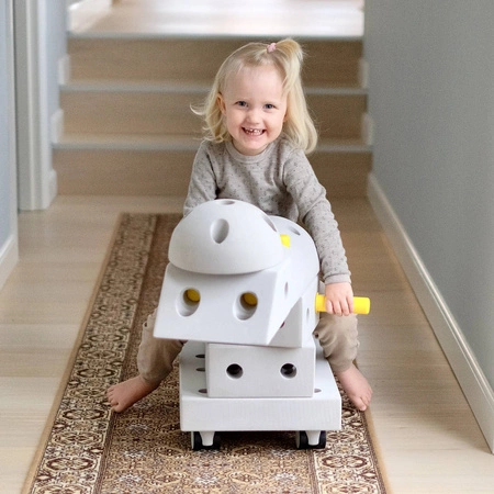 MODU Explorer kit 8in1 - Kreatywne klocki rozwijające motorykę dużą, żółty