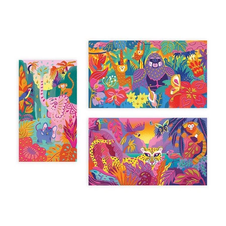 Zestaw kreatywny Malowanie farbami 3D Dżungla 7+, Janod