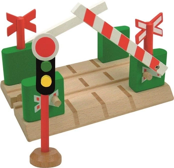 Przejazd kolejowy do kolejek drewnianych