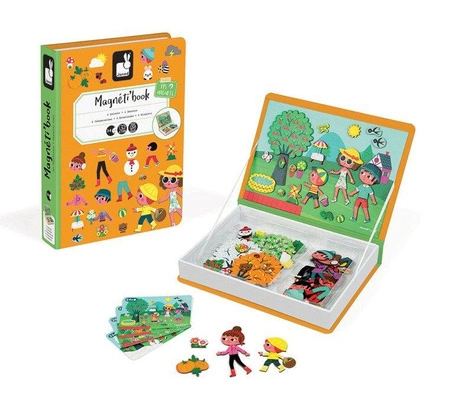 Magnetyczna układanka 4 pory roku Magnetibook, Janod