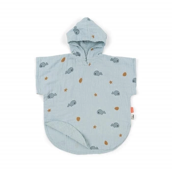 Done By Deer Ponczo Plażowe dla Dziecka Wally Blue GOTS