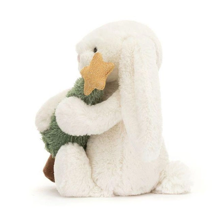 JellyCat - Wesoły Króliczek z Choinką 18 cm